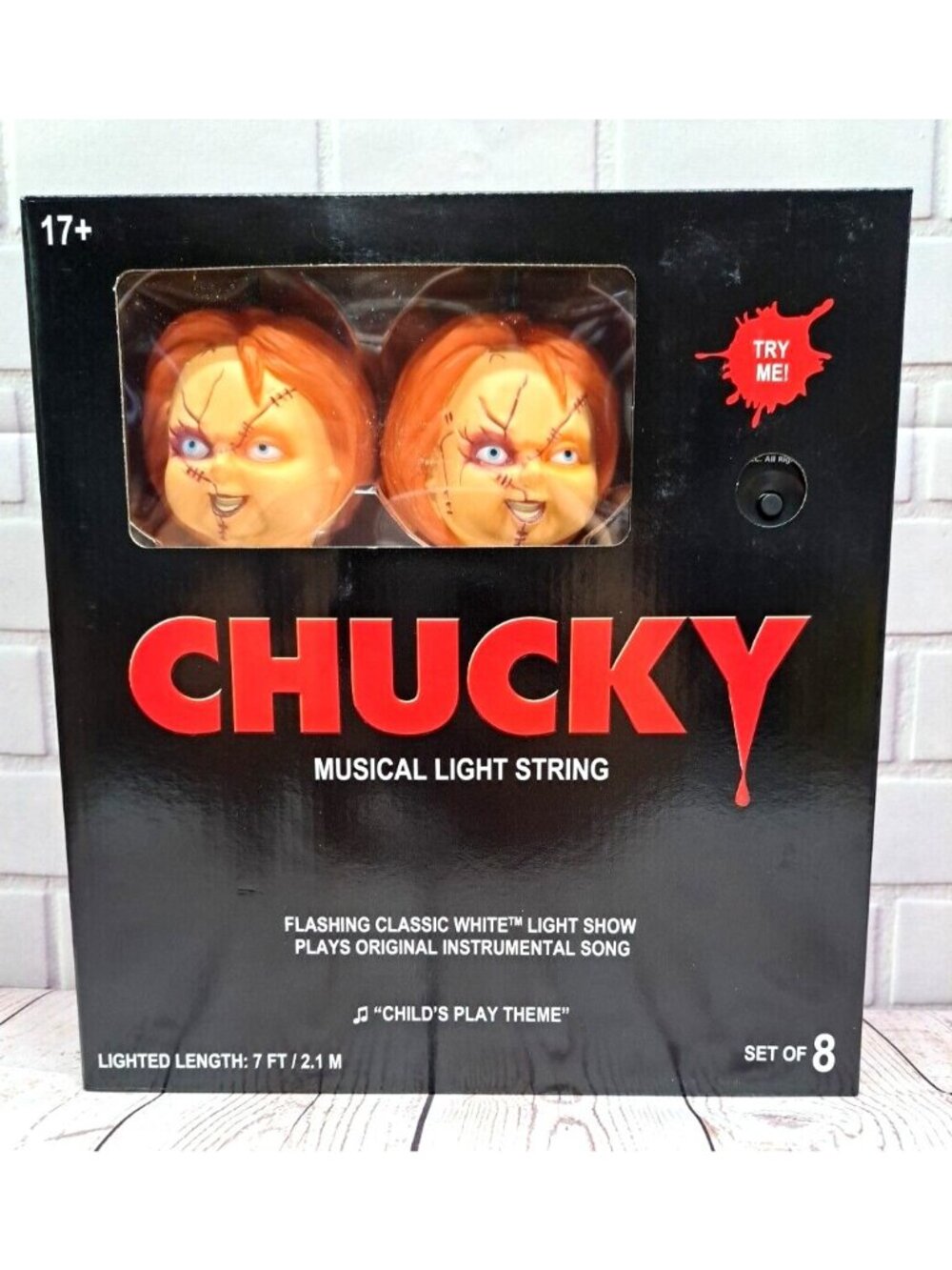 Chucky Musical Light String Set Of 8 With Flashing Lights & Childs Play Theme So
